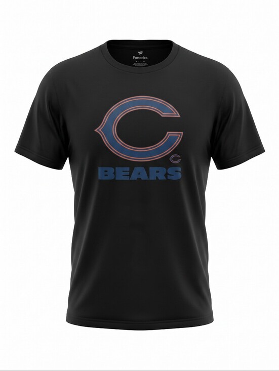 Fanatics Other - Fanatics Black Chicago Bears Navy Orange Logo Tee